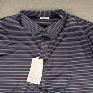 Collars & Co. Polo Shirt Mens 2XL Relaxed Liberty Blue Semi Spread Featherweight